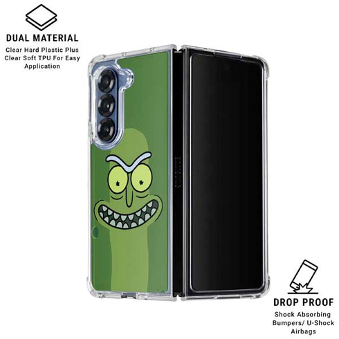 Adult Swim Rick and Morty Pickle Rick Galaxy Z Fold6 Clear Case